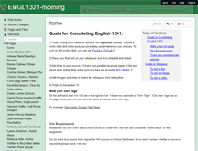 Tablet Screenshot of engl1301-morning.wikispaces.com