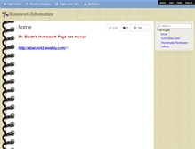 Tablet Screenshot of homework-information.wikispaces.com
