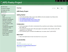 Tablet Screenshot of ape-poetry-project.wikispaces.com