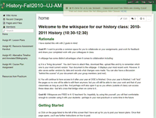 Tablet Screenshot of history-fall2010--uj-am.wikispaces.com