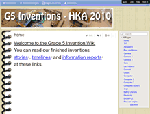 Tablet Screenshot of hka-g5-inventions.wikispaces.com