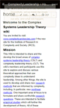 Mobile Screenshot of complexityleadership.wikispaces.com
