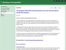 Tablet Screenshot of kordus-connection.wikispaces.com