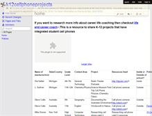 Tablet Screenshot of k12cellphoneprojects.wikispaces.com