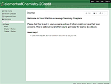 Tablet Screenshot of elementsofchemistry-2credit.wikispaces.com
