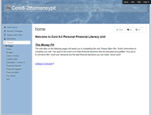 Tablet Screenshot of core8-2themoneypit.wikispaces.com