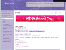 Tablet Screenshot of huntmath.wikispaces.com