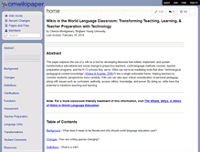 Tablet Screenshot of cmwikipaper.wikispaces.com