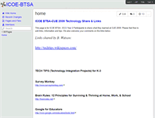 Tablet Screenshot of icoe-btsa.wikispaces.com