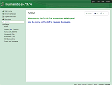 Tablet Screenshot of humanities-7374.wikispaces.com