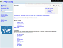 Tablet Screenshot of fanovelists.wikispaces.com