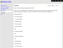 Tablet Screenshot of engl381.wikispaces.com