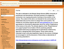 Tablet Screenshot of dialogicdesignscience.wikispaces.com