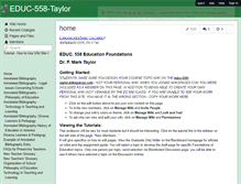 Tablet Screenshot of educ-558-taylor.wikispaces.com