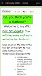 Mobile Screenshot of kennedy-math.wikispaces.com