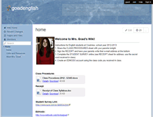 Tablet Screenshot of goadenglish.wikispaces.com
