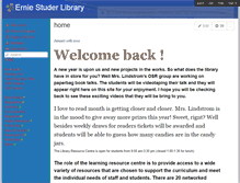Tablet Screenshot of erniestuderlibrary.wikispaces.com