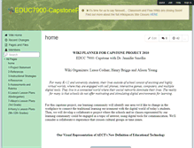 Tablet Screenshot of educ7900-capstoneproject2010.wikispaces.com