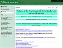Tablet Screenshot of girardlandmarkelementary.wikispaces.com
