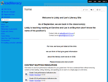 Tablet Screenshot of icsdliteracy.wikispaces.com