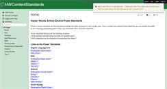 Desktop Screenshot of hwcontentstandards.wikispaces.com