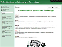 Tablet Screenshot of contributionstoscience.wikispaces.com