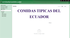 Desktop Screenshot of comidastipicasdelecuador.wikispaces.com