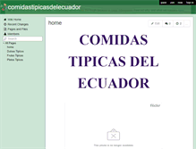 Tablet Screenshot of comidastipicasdelecuador.wikispaces.com