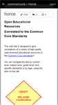Mobile Screenshot of commoncore.wikispaces.com