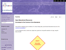 Tablet Screenshot of commoncore.wikispaces.com