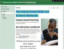 Tablet Screenshot of interactive-math-science-notebooks.wikispaces.com