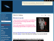 Tablet Screenshot of glennsgalaxy.wikispaces.com