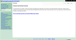 Desktop Screenshot of humans-environment.wikispaces.com
