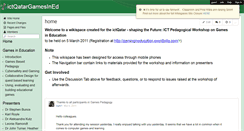 Desktop Screenshot of ictqatargamesined.wikispaces.com
