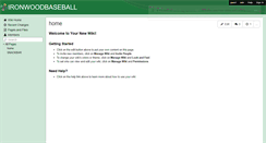 Desktop Screenshot of ironwoodbaseball.wikispaces.com