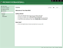 Tablet Screenshot of ironwoodbaseball.wikispaces.com