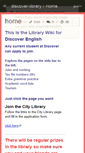 Mobile Screenshot of discover-library.wikispaces.com