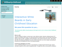 Tablet Screenshot of iwbearlychildhood.wikispaces.com