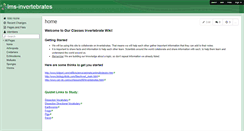 Desktop Screenshot of lms-invertebrates.wikispaces.com