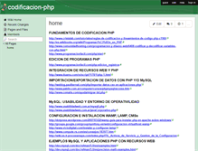 Tablet Screenshot of codificacion-php.wikispaces.com