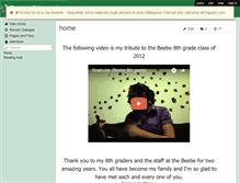 Tablet Screenshot of beebe8thgrade.wikispaces.com