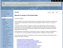 Tablet Screenshot of literacy-in-content-areas.wikispaces.com