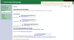 Desktop Screenshot of improvingorallanguage.wikispaces.com