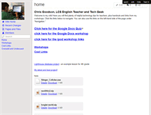 Tablet Screenshot of chrisgoodson.wikispaces.com
