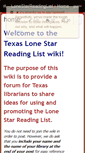 Mobile Screenshot of lonestarreadinglist.wikispaces.com