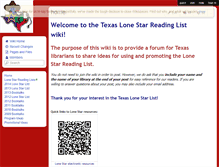 Tablet Screenshot of lonestarreadinglist.wikispaces.com