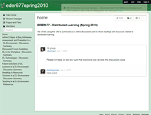Tablet Screenshot of eder677spring2010.wikispaces.com