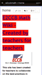 Mobile Screenshot of e2ccbmath.wikispaces.com