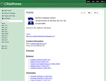 Tablet Screenshot of cmatthews.wikispaces.com