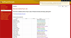 Desktop Screenshot of edpsychtemple.wikispaces.com